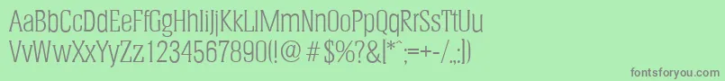 HeliumserialLightRegular Font – Gray Fonts on Green Background