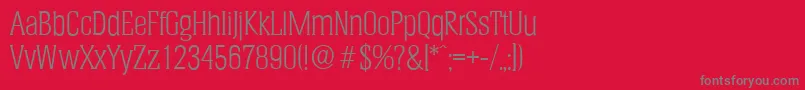 HeliumserialLightRegular Font – Gray Fonts on Red Background