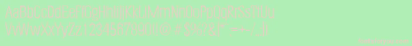 HeliumserialLightRegular Font – Pink Fonts on Green Background