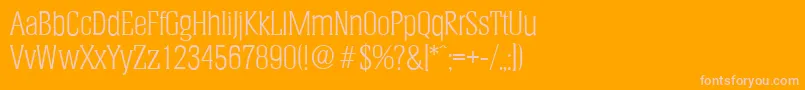 HeliumserialLightRegular Font – Pink Fonts on Orange Background