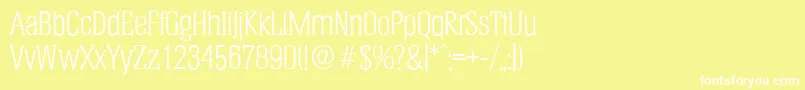 HeliumserialLightRegular Font – White Fonts on Yellow Background