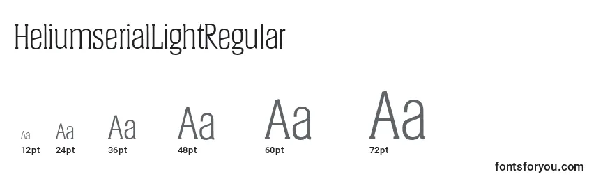 Размеры шрифта HeliumserialLightRegular