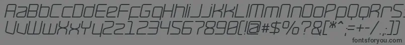 RaveOblique-Schriftart – Schwarze Schriften auf grauem Hintergrund