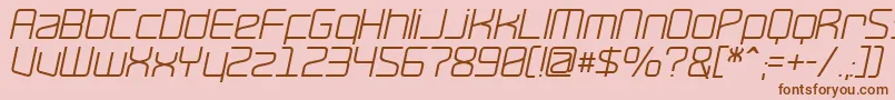 RaveOblique Font – Brown Fonts on Pink Background