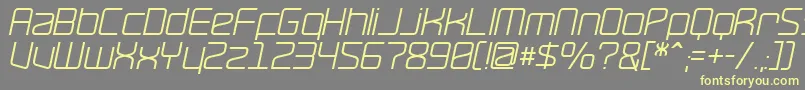 RaveOblique Font – Yellow Fonts on Gray Background