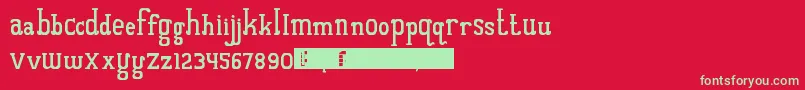 QuantumOfBali Font – Green Fonts on Red Background