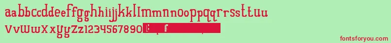 QuantumOfBali Font – Red Fonts on Green Background