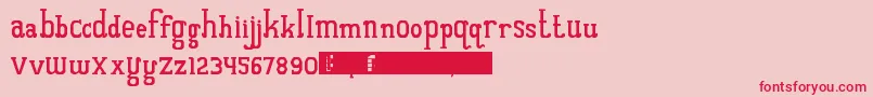 QuantumOfBali Font – Red Fonts on Pink Background