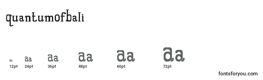 QuantumOfBali Font Sizes