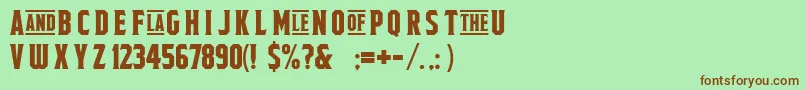 FieldsofcathayFreeForPersonalUseOnly Font – Brown Fonts on Green Background