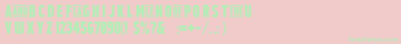 FieldsofcathayFreeForPersonalUseOnly Font – Green Fonts on Pink Background