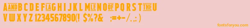 FieldsofcathayFreeForPersonalUseOnly Font – Orange Fonts on Pink Background