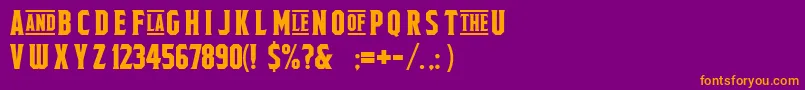 FieldsofcathayFreeForPersonalUseOnly Font – Orange Fonts on Purple Background