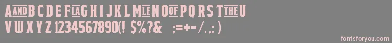 FieldsofcathayFreeForPersonalUseOnly Font – Pink Fonts on Gray Background