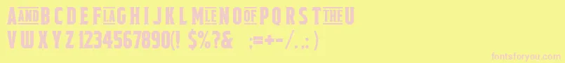 FieldsofcathayFreeForPersonalUseOnly Font – Pink Fonts on Yellow Background