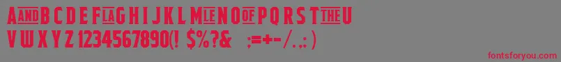 FieldsofcathayFreeForPersonalUseOnly Font – Red Fonts on Gray Background