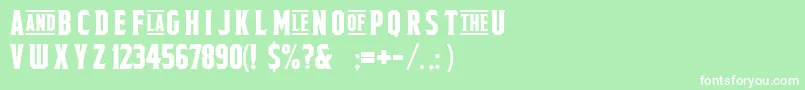 FieldsofcathayFreeForPersonalUseOnly Font – White Fonts on Green Background