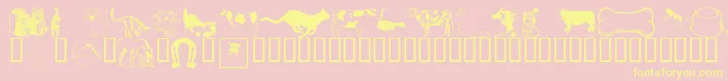 Wmanimals1 Font – Yellow Fonts on Pink Background