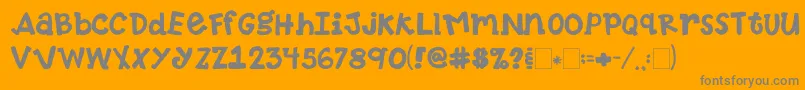 Шрифт 2peasTennisShoes – серые шрифты на оранжевом фоне
