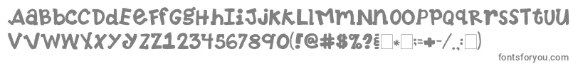 2peasTennisShoes Font – Gray Fonts on White Background