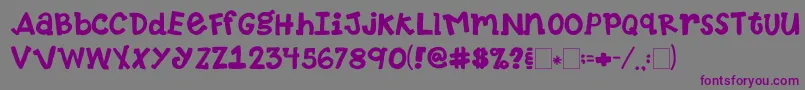2peasTennisShoes Font – Purple Fonts on Gray Background