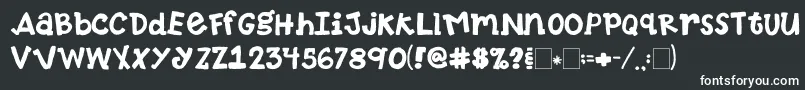2peasTennisShoes Font – White Fonts on Black Background