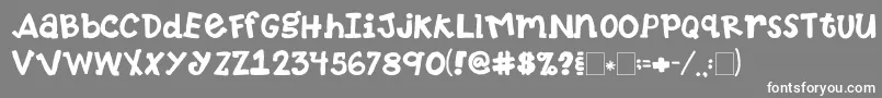 2peasTennisShoes Font – White Fonts on Gray Background