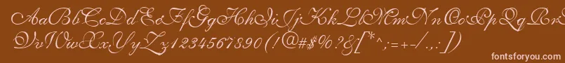 Шрифт Saffrontoo – розовые шрифты на коричневом фоне