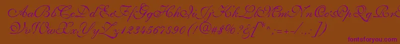 Saffrontoo Font – Purple Fonts on Brown Background