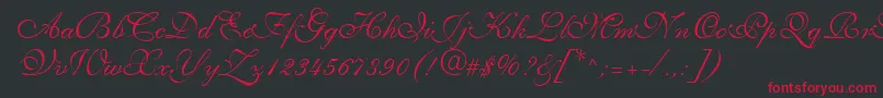 フォントSaffrontoo – 黒い背景に赤い文字