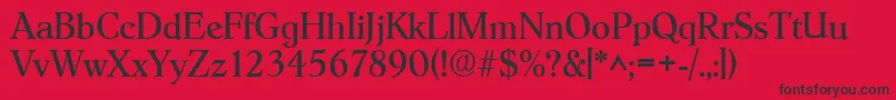 HobokenRegular Font – Black Fonts on Red Background