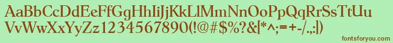 HobokenRegular Font – Brown Fonts on Green Background