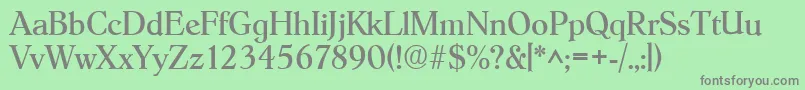 フォントHobokenRegular – 緑の背景に灰色の文字