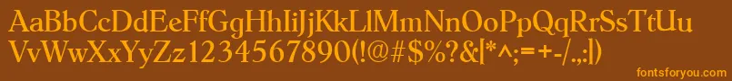 HobokenRegular Font – Orange Fonts on Brown Background