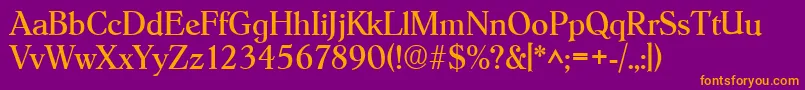 HobokenRegular Font – Orange Fonts on Purple Background