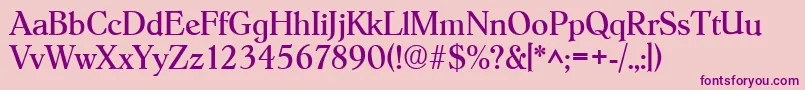 HobokenRegular Font – Purple Fonts on Pink Background