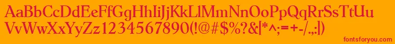 HobokenRegular Font – Red Fonts on Orange Background