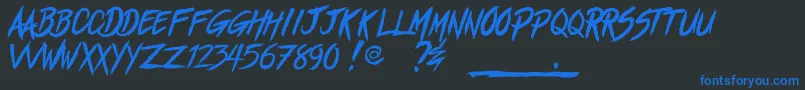 ActOfRejection-Schriftart – Blaue Schriften auf schwarzem Hintergrund