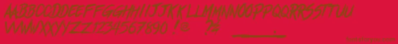 Police ActOfRejection – polices brunes sur fond rouge