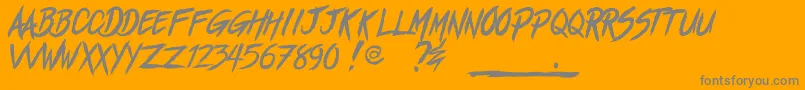 ActOfRejection Font – Gray Fonts on Orange Background