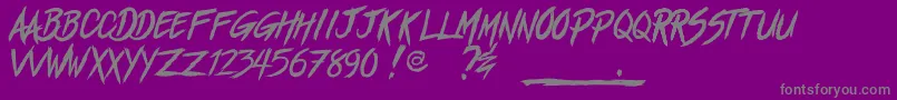 Weitere Informationen zur ActOfRejection-Schriftart ActOfRejection-Schriftart – Graue Schriften auf violettem Hintergrund