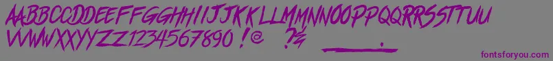 ActOfRejection Font – Purple Fonts on Gray Background