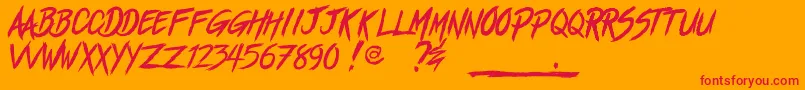 ActOfRejection Font – Red Fonts on Orange Background