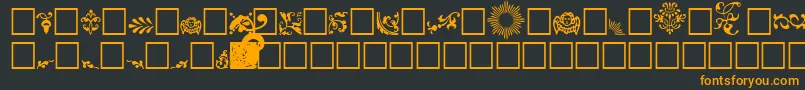 Шрифт FelipeRegular – оранжевые шрифты на чёрном фоне