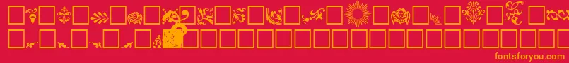 FelipeRegular Font – Orange Fonts on Red Background