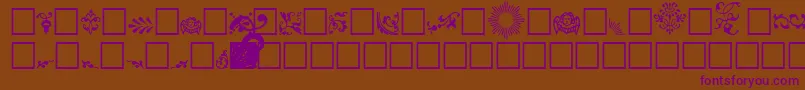 FelipeRegular Font – Purple Fonts on Brown Background