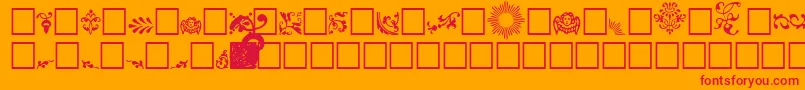 FelipeRegular Font – Red Fonts on Orange Background