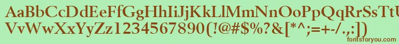 BerlingLtBold Font – Brown Fonts on Green Background