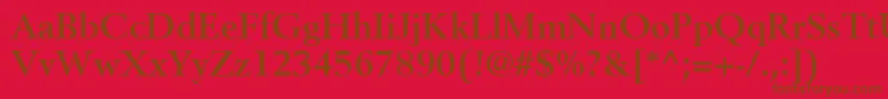 BerlingLtBold Font – Brown Fonts on Red Background