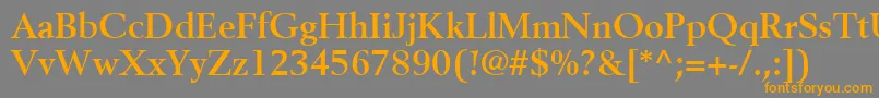 BerlingLtBold Font – Orange Fonts on Gray Background